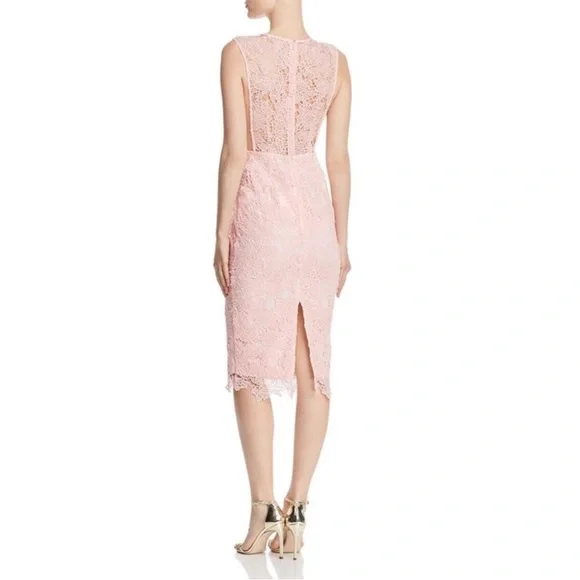 Sau Lee Pink Lace Kendall Dress - 4 - Picture 2 of 6